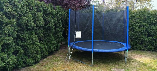 Trampolina ogrodowa z siatką zabezpieczającą drabinką 10ft/312cm 150kg