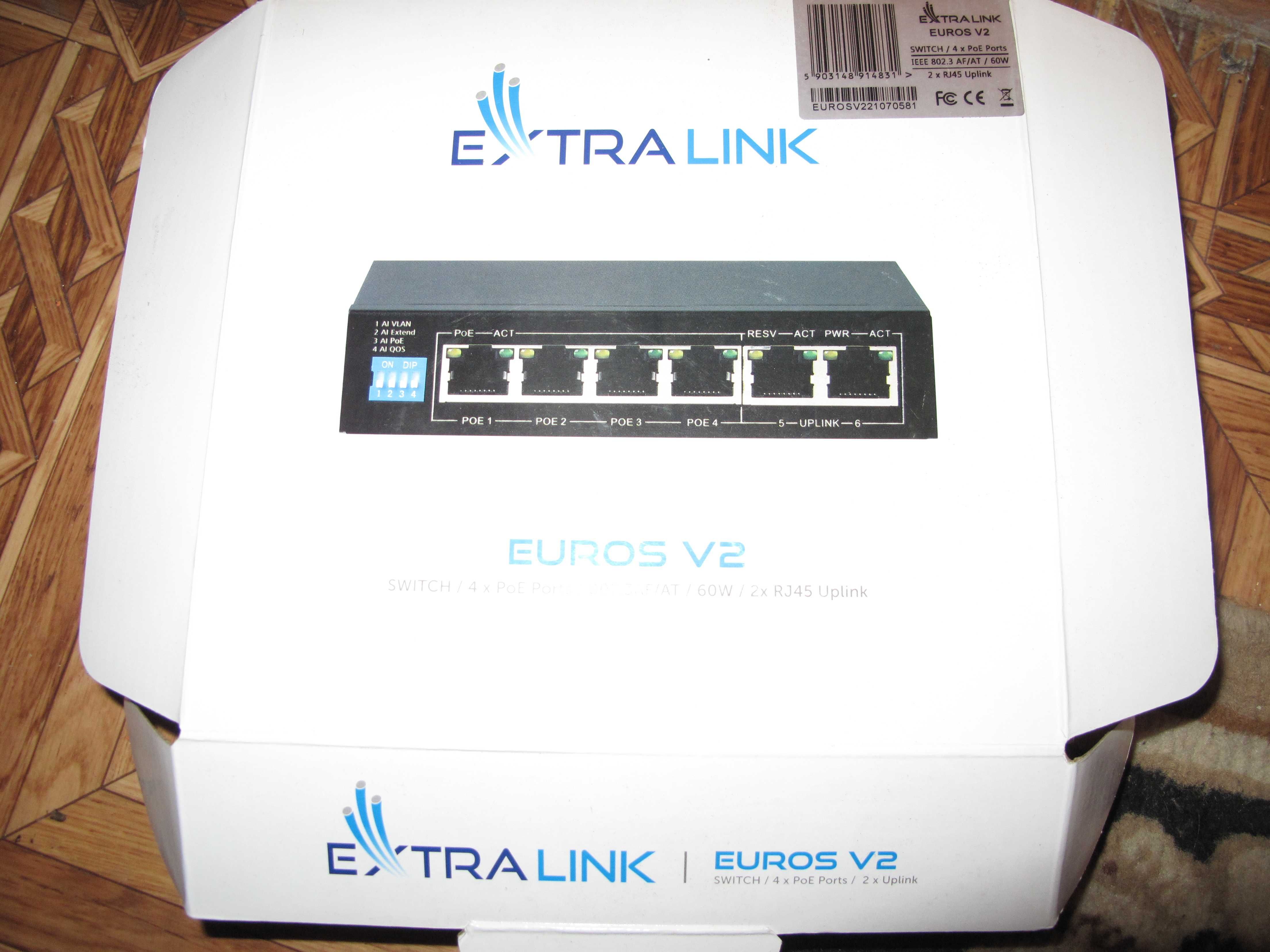 Switch Extra Link EUROS V2, 4x PoE Extralink