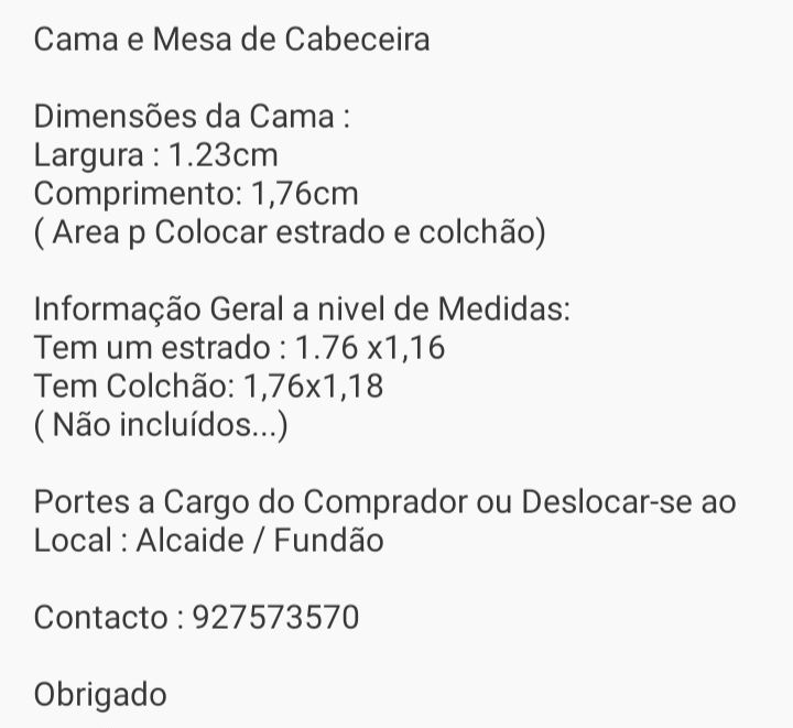 Cama e Mesa d Cabeceira