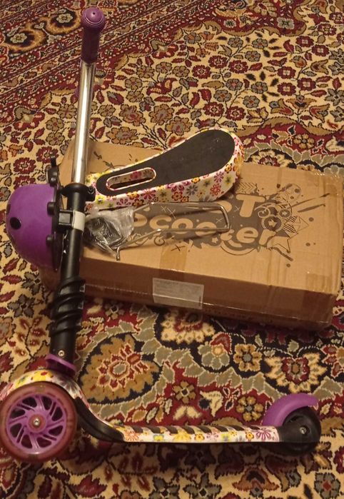 Дитячий самокат 5 в 1 з батьківською ручкою