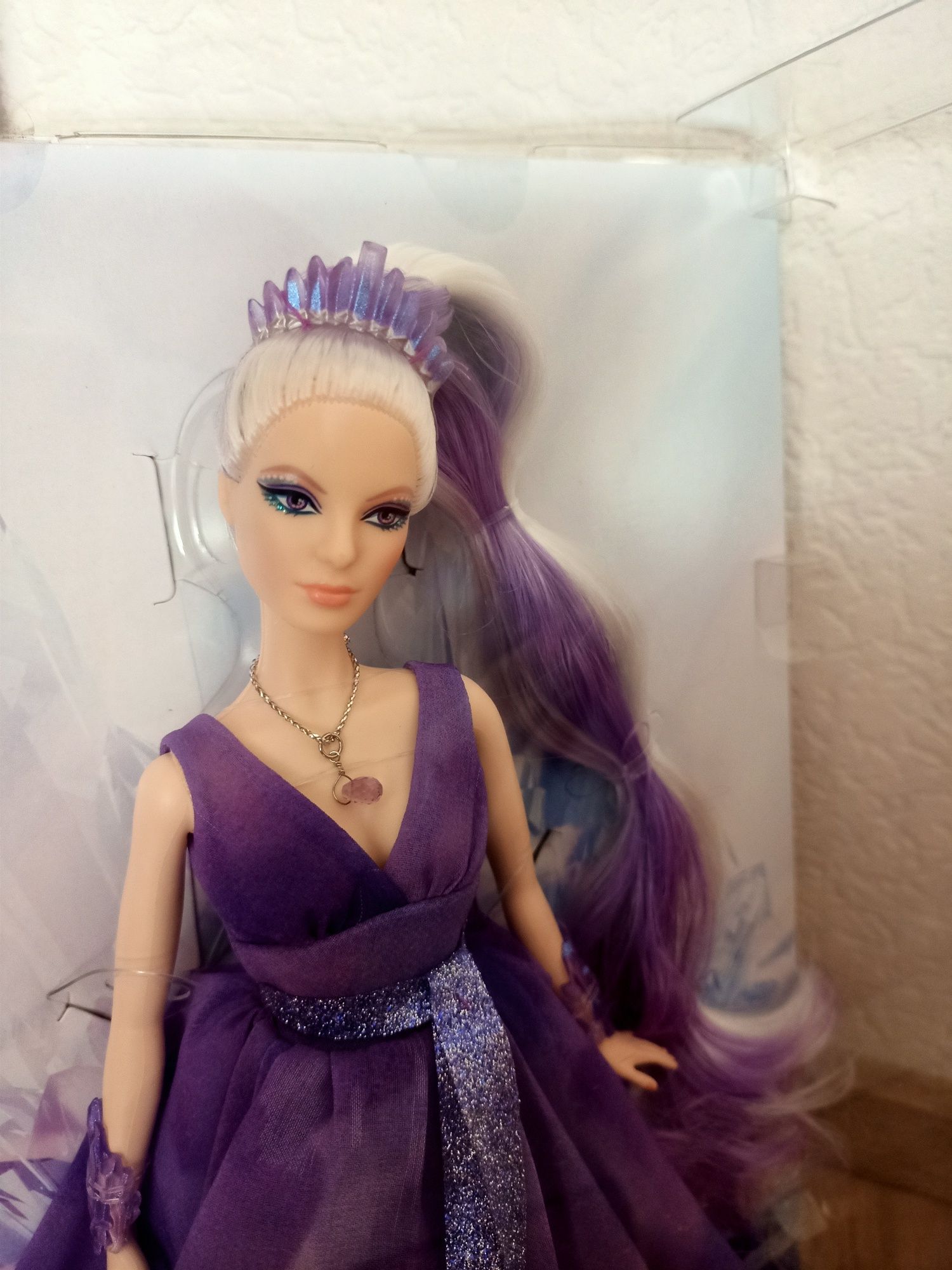 Kolekcjonerska Barbie Amethyst Crystal collection 2021 NRFB Mattel