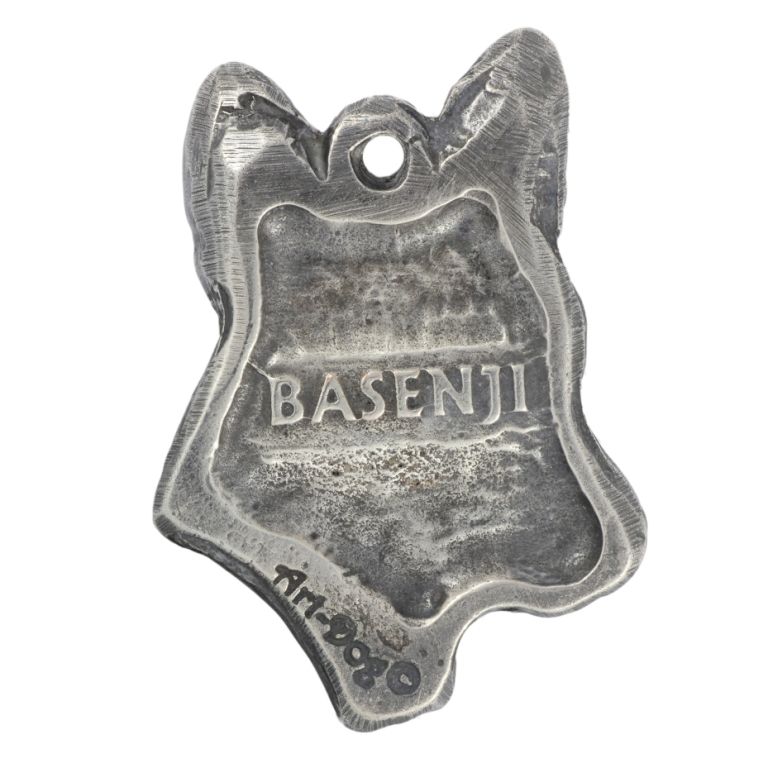Basenji posrebrzany naszyjnik na łańcuszki Art-Dog