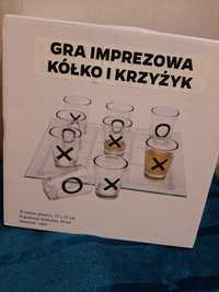 Gra kółko i krzyżyk z kieliszkami +18 imprezowa dla dorosłych zabawa