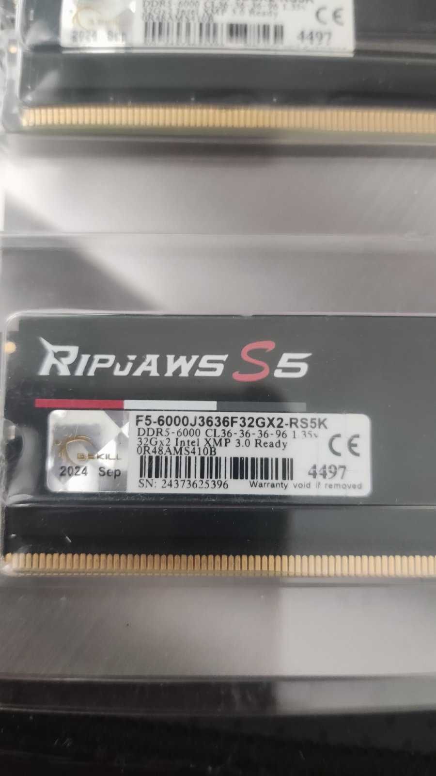 G.Skill Ripjaws S5 DDR5 6000MHz 64GB (2x32GB) CL36