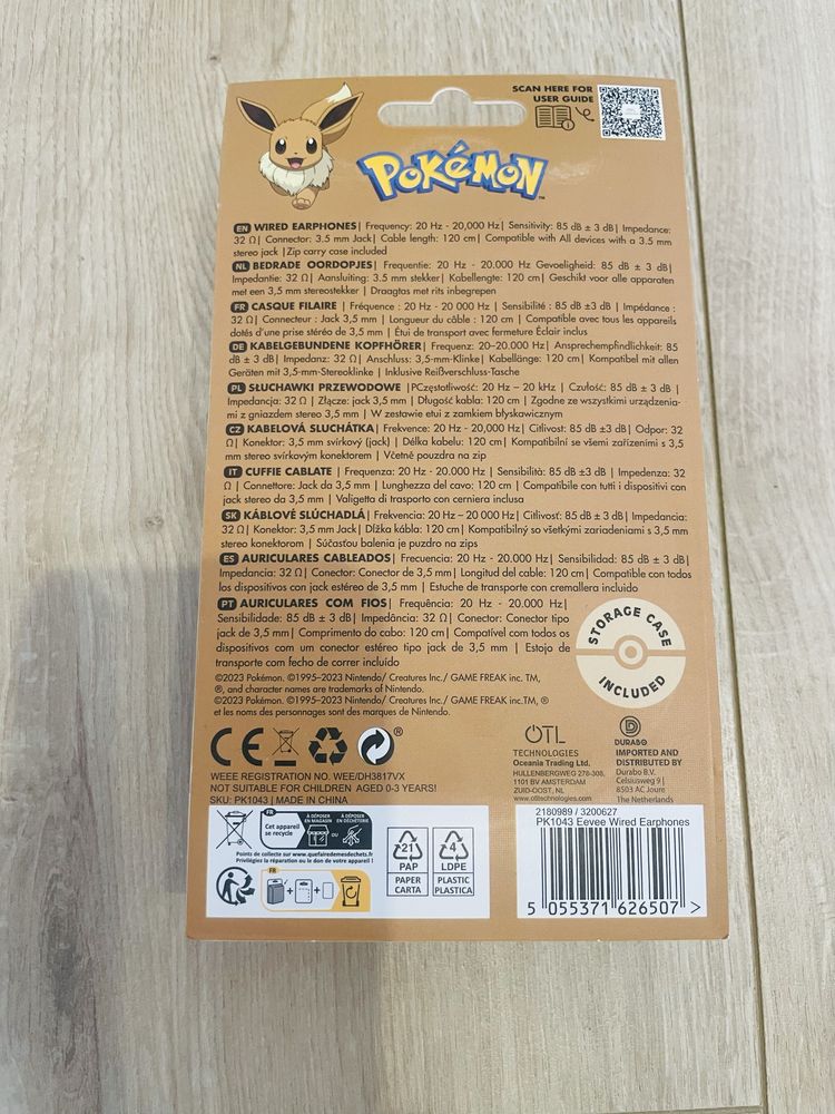 Słuchawki pokemon pocemon Eevee nowe