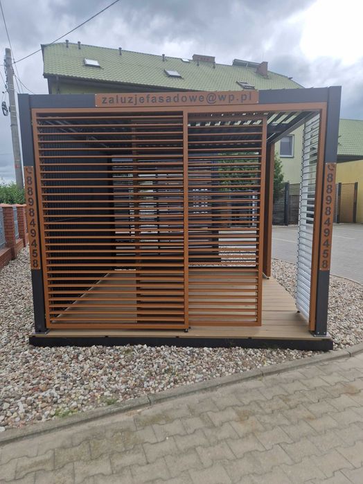Żaluzje tarasowe metalowe , panel żaluzjowy do altanki ,pergoli