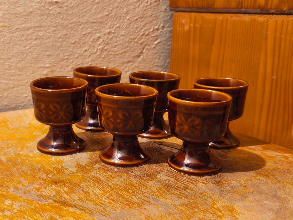 Jajcarka kieliszek na jajko Werina Kokardki Porcelit Pruszków PRL