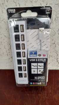 USB HUB 7-Ports, юсб хаб, концентратор, розетка