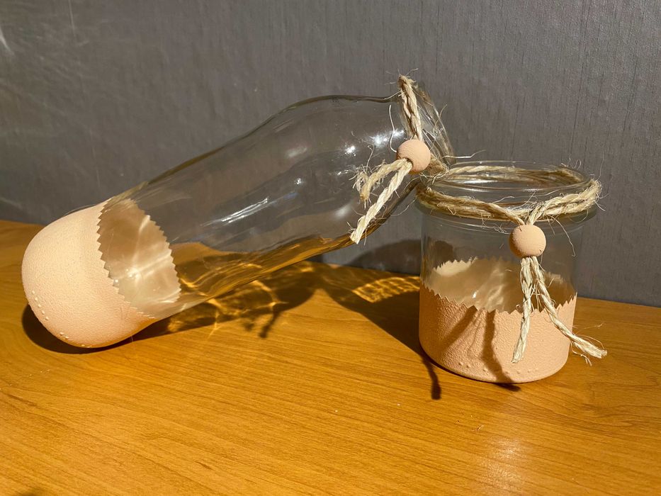 Wazon i lampion ze szkła
