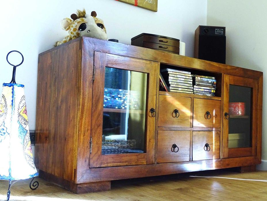 Kolonialna szafka /szafka RTV indyjska - lite drewno - AlmiDecor