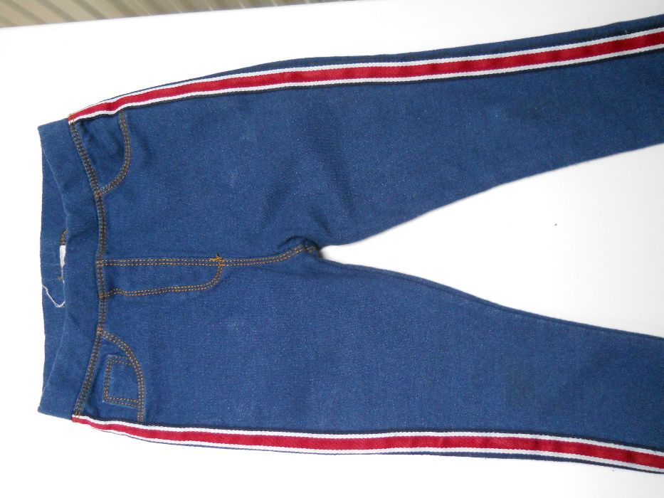 Legginsy jeans miękkie z lampasami Zara, 116