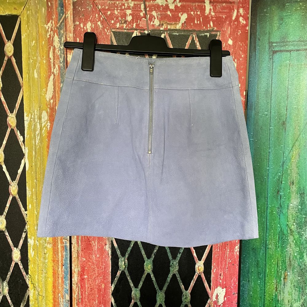 Nowa z metką skórzana jasnoniebieska damska spódnica H&M [36]