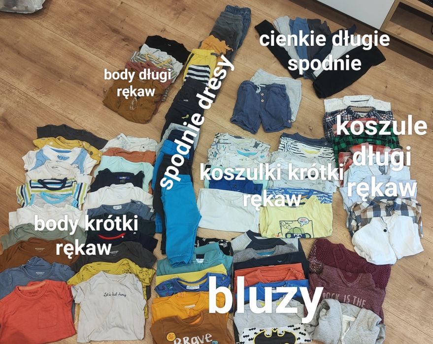 Ubranka dla chłopca na jesień i do żłobka 74 -86