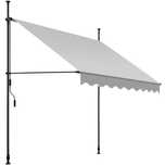 Markiza zaciskowa jasnoszary lub beżowy 200 x 180 cm OUTLET