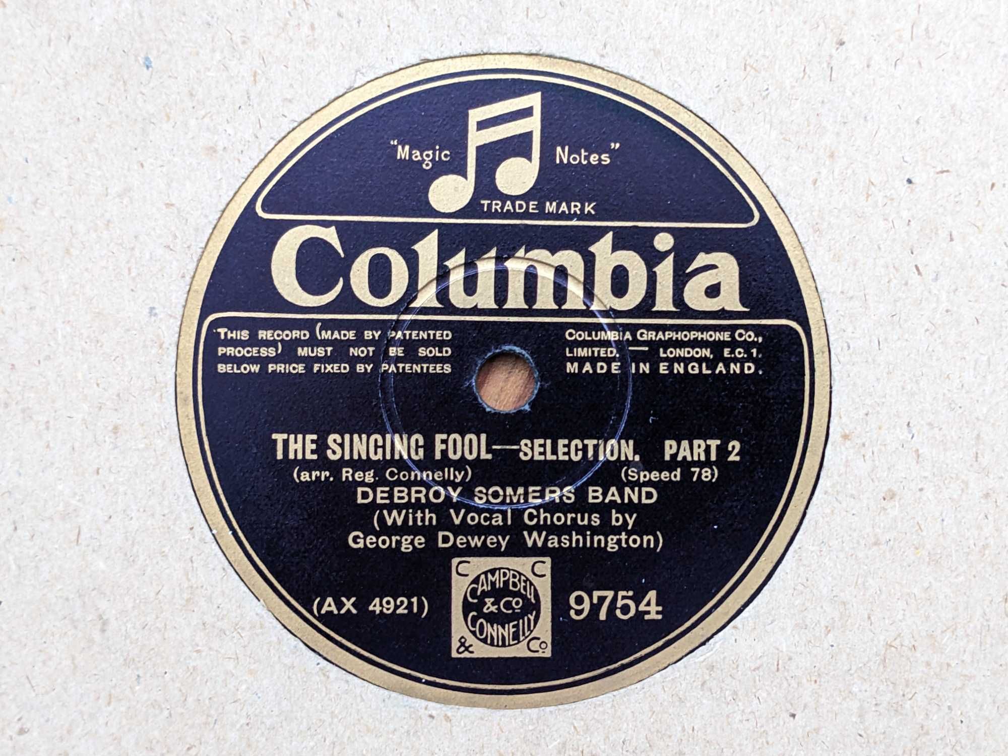 Патефонные граммофонные пластинки Scala Columbia 78 об шеллак