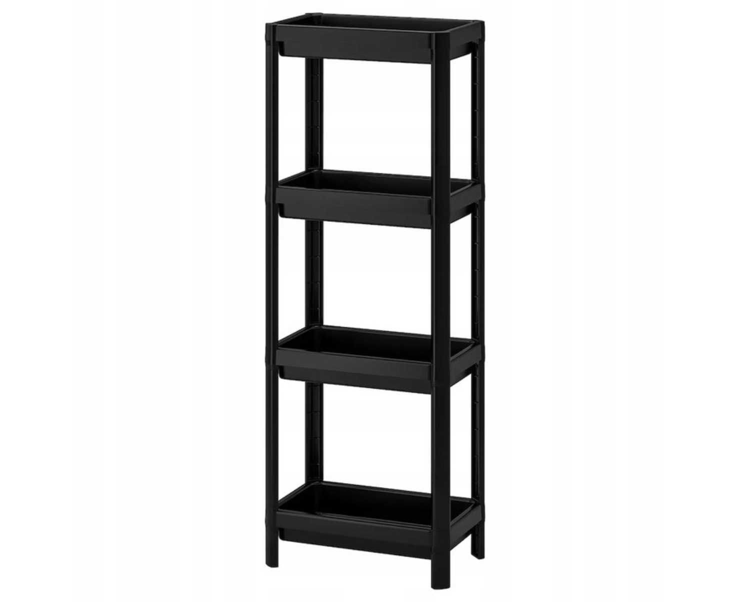 IKEA VESKEN regał łazienkowy czarny 36X23X100CM