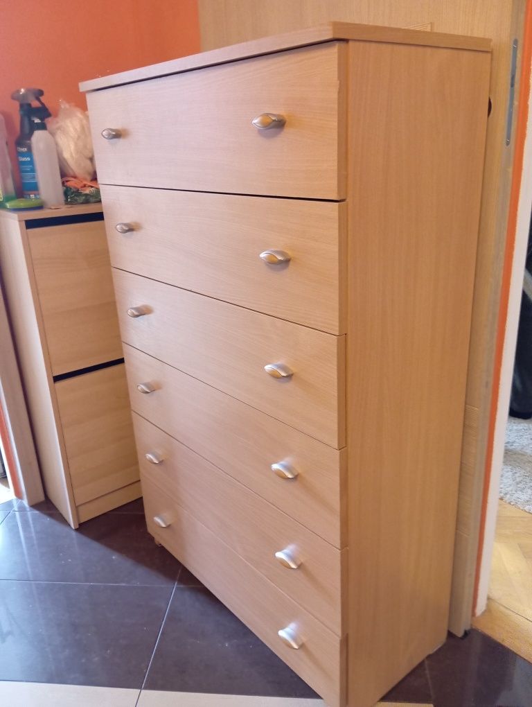 Komoda 6 szuflad 74x35x121 cm