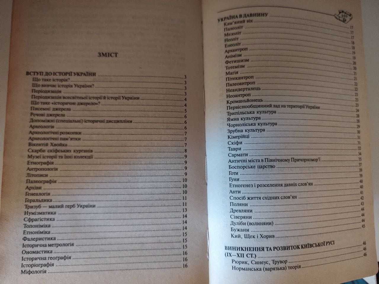 Довідник школяра і студента Історія України