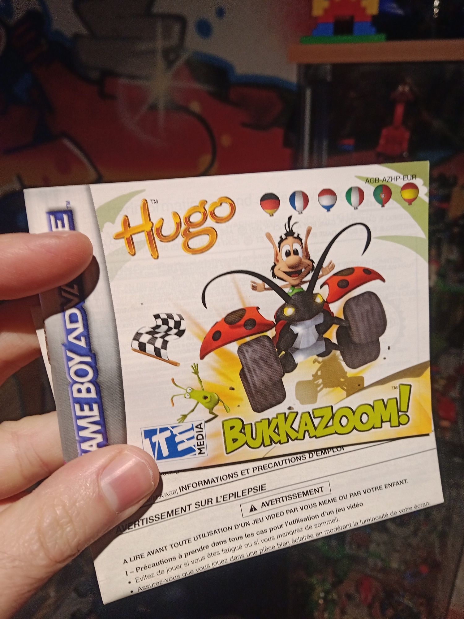 Caixa e manual Hugo Bukkazoom! Game Boy Advance