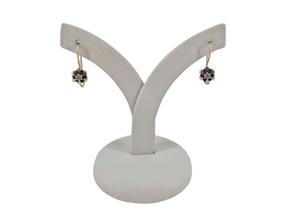 Urocze złote kolczyki 2,08G 14K