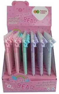 Długopis usuwalny Pastel Bears niebieski (36szt)