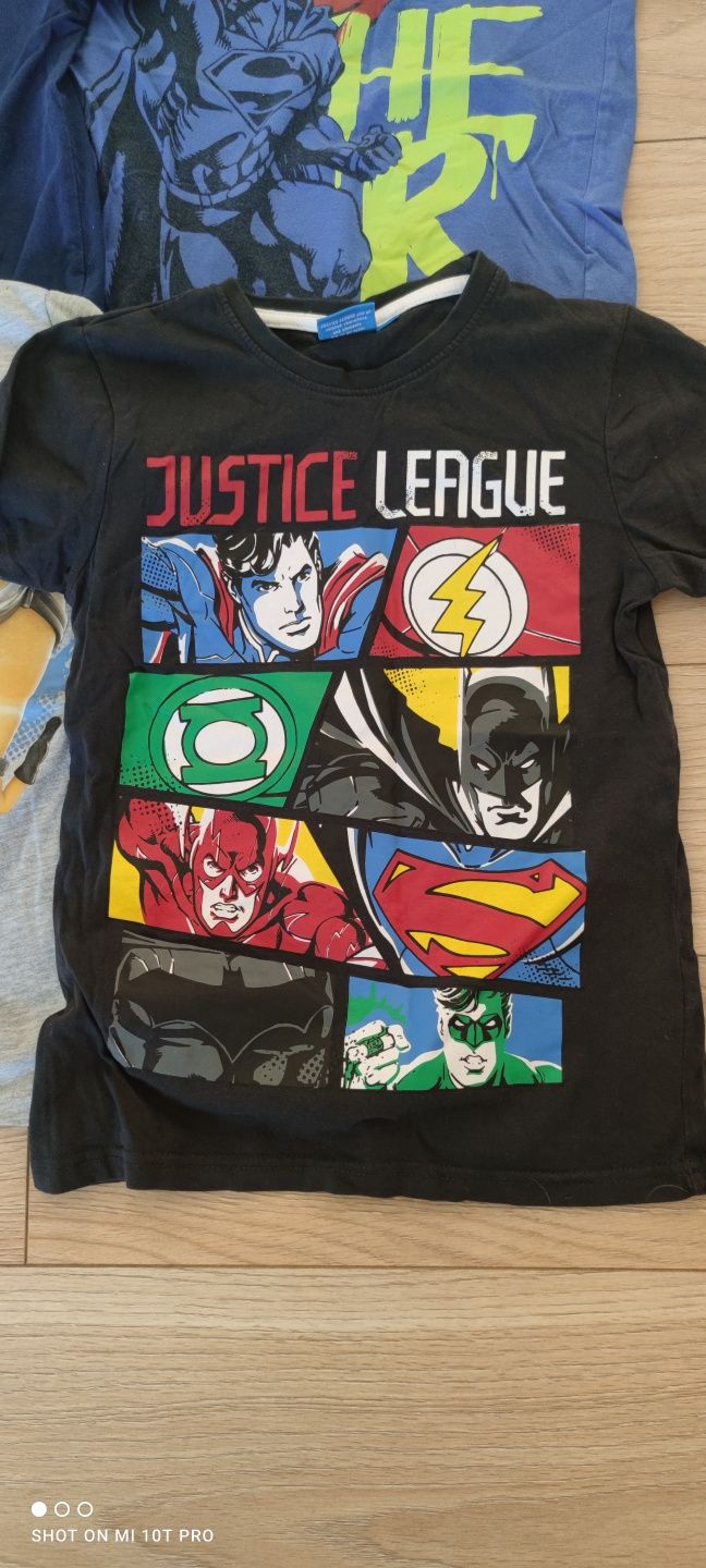 Koszulki chłopięce r. 134/140 Ben 10, Justice League, Superman, Minion
