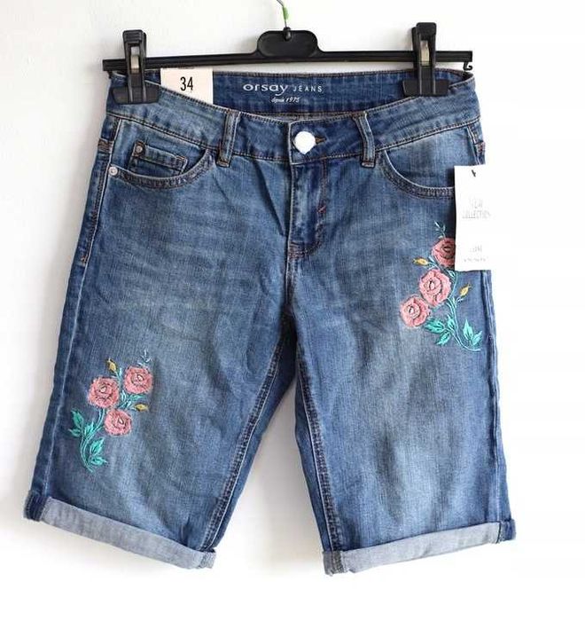 Orsay spodenki xs 34 spodenki haft kwiaty damskie