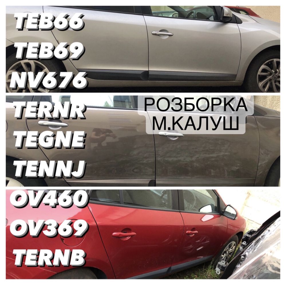 Двері в колір Renault Scenic 3 Megane3 передні задні ліві праві дверка