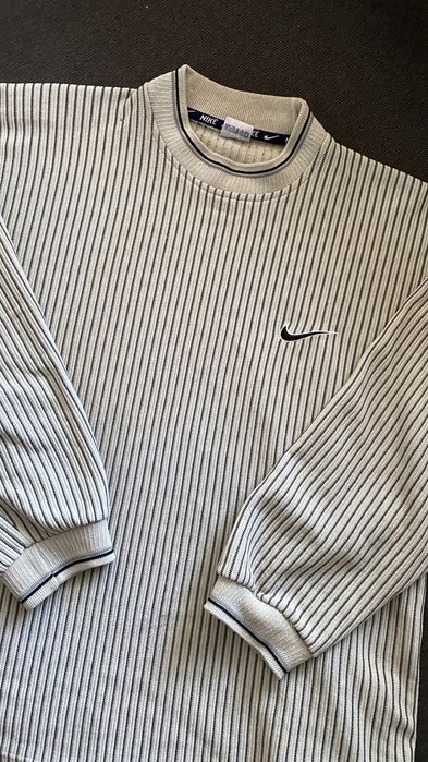 Bawelniany sweter Nike w paski baggy oversize XL L