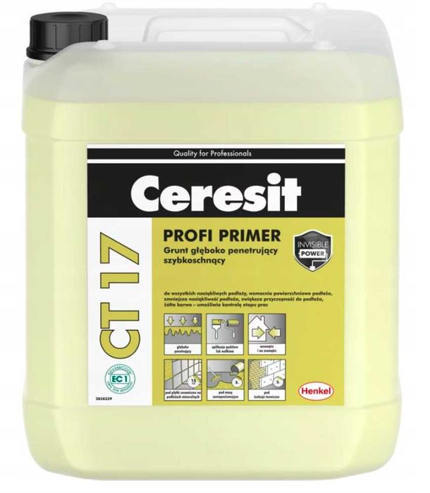 Cały system/asortyment Grunt głęboko penetrujący Ceresit CT17 10l