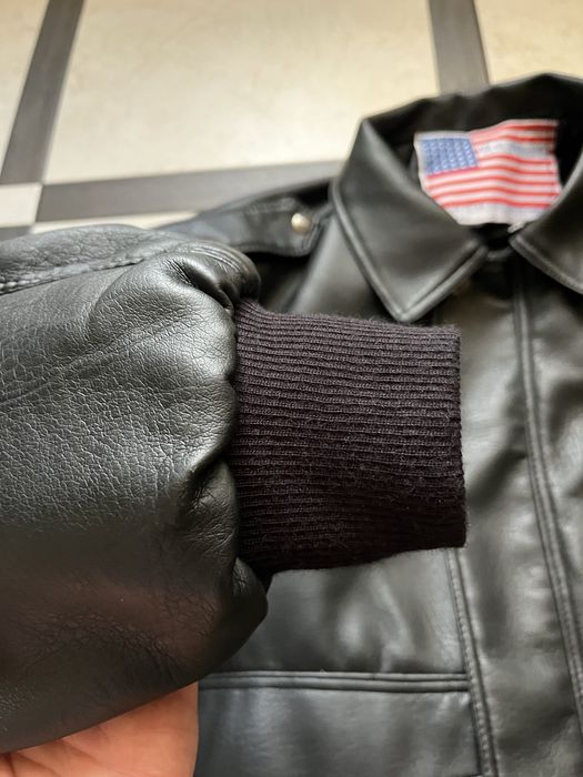 Вінтажна шкіряна куртка пілот авіатор (бомбер) оверсайз фіт. u.s force