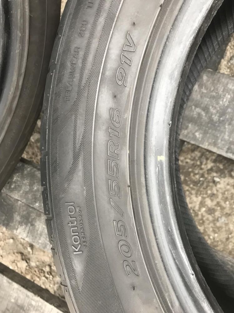 Hankook 205/55r16 пара резина шини б/у літо склад