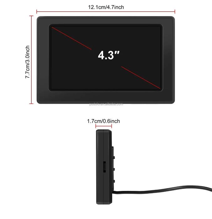 Kit câmara e monitor 4,3 polegadas para pesados autocaravanas SELADO