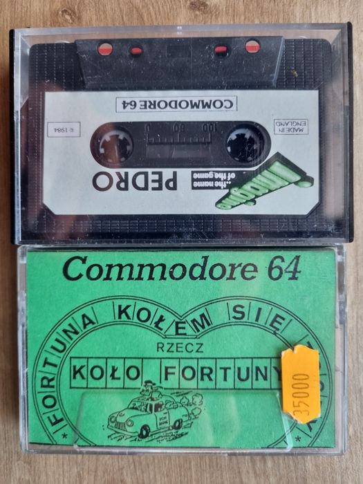 Dwie gry Kasety Commodore 64 koło fortuny + Pedro Retro Gaming c64