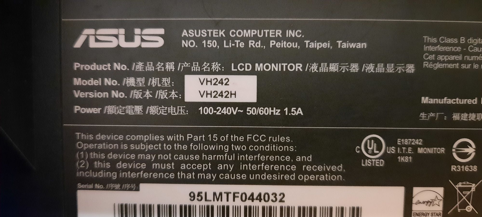 Monitor Asus 24 P