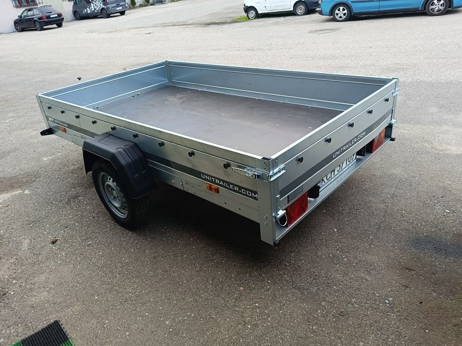 Przyczepa lekka wynajem 2025 tanio plandeka transport 264x150kiper