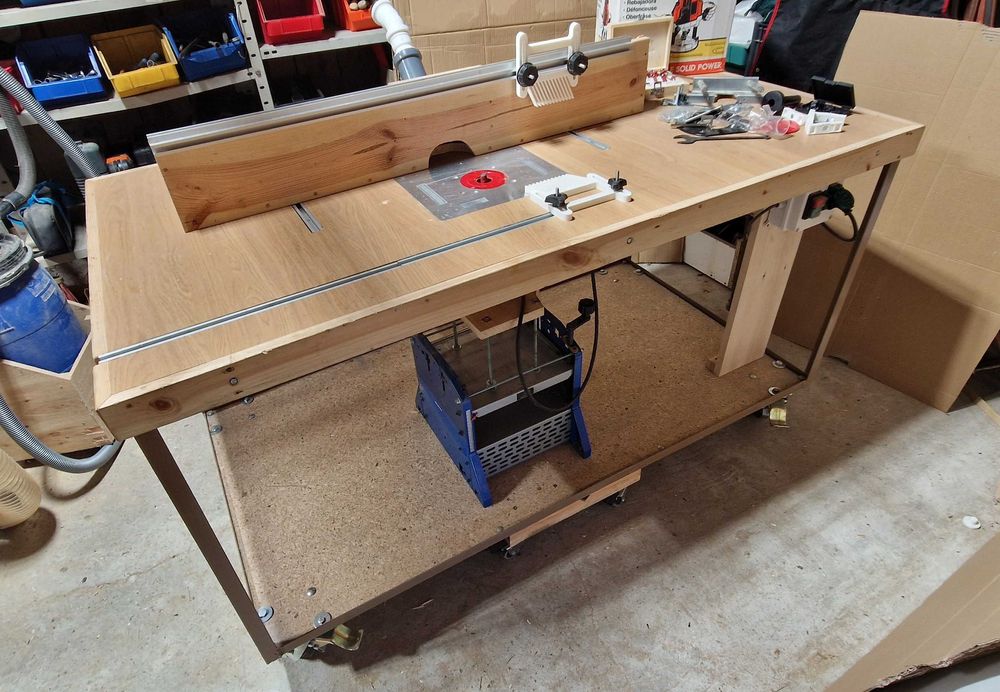 stół warsztatowy frezarski 2w1 z  frezarką Makita uniwersalny solidny