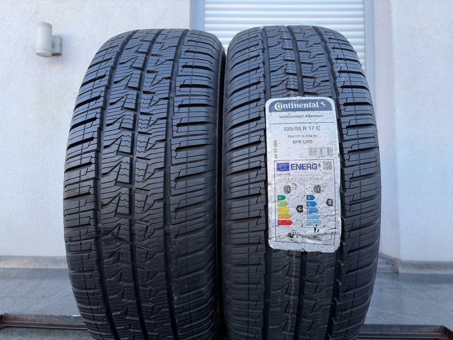 2szt całoroczne 225/55R17C Continental 8,8mm 100% bieżnika 2024r 4S294