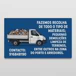 Recolha de entulho, limpeza de terrenos/jardins, pequenas demolições