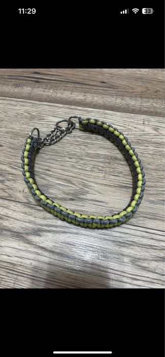 Obroża dla psa zielono szara