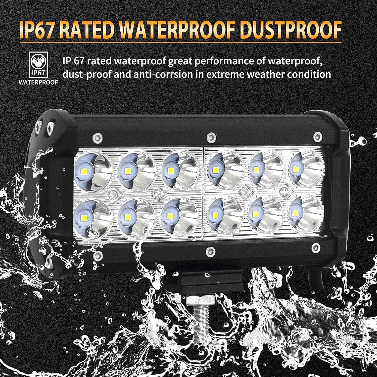 RIGIDON 2 szt. Światło reflektory LED, 12 V 24  terenowe do pojazdów