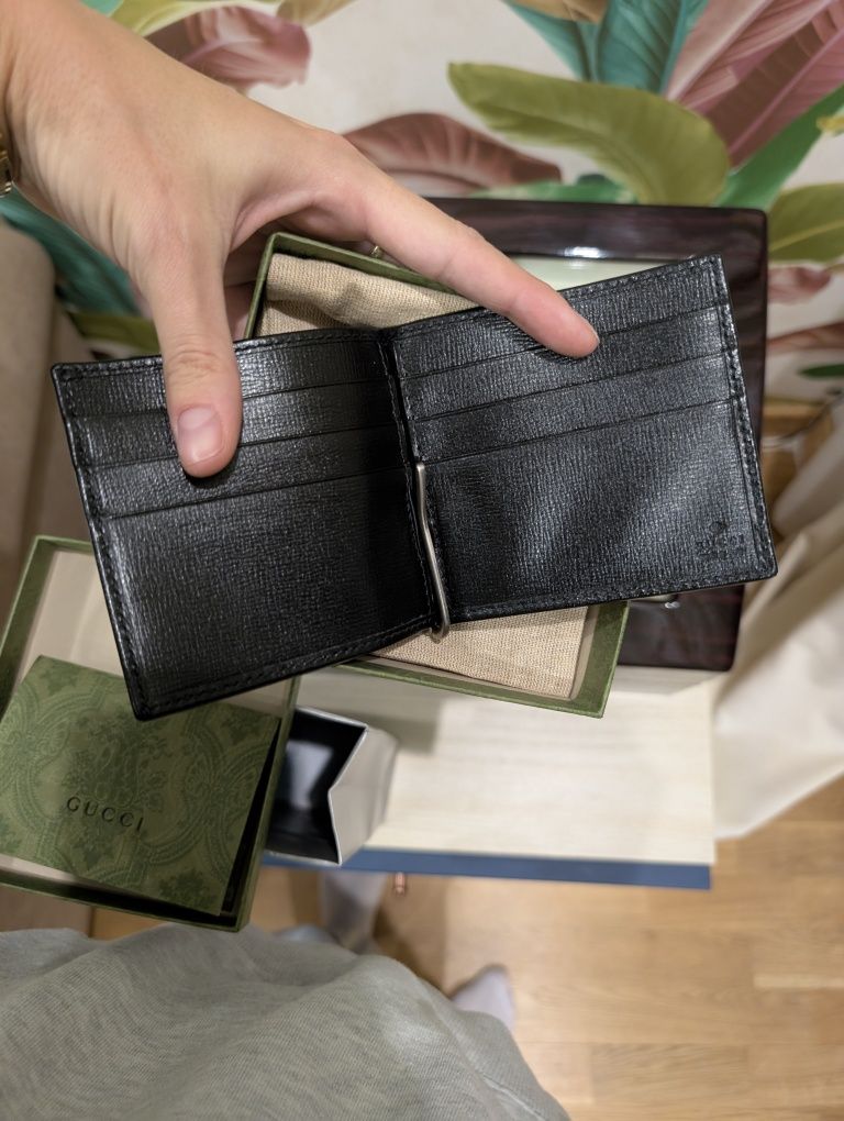 Мужской кошелек портмоне Gucci кожа