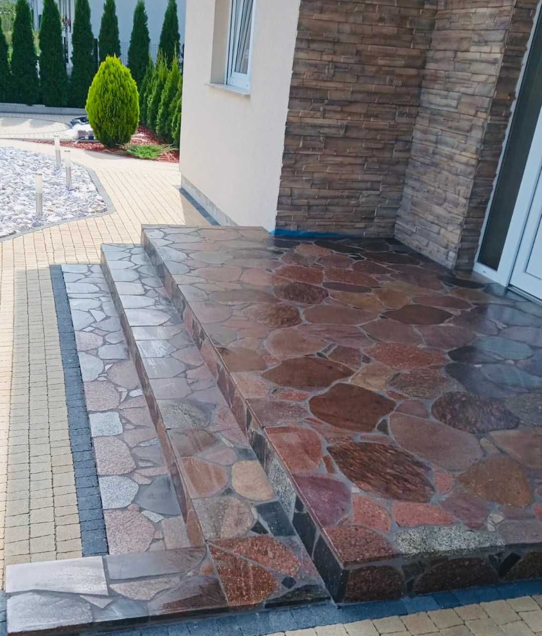 Kamień polny cięty-plastry brukowe