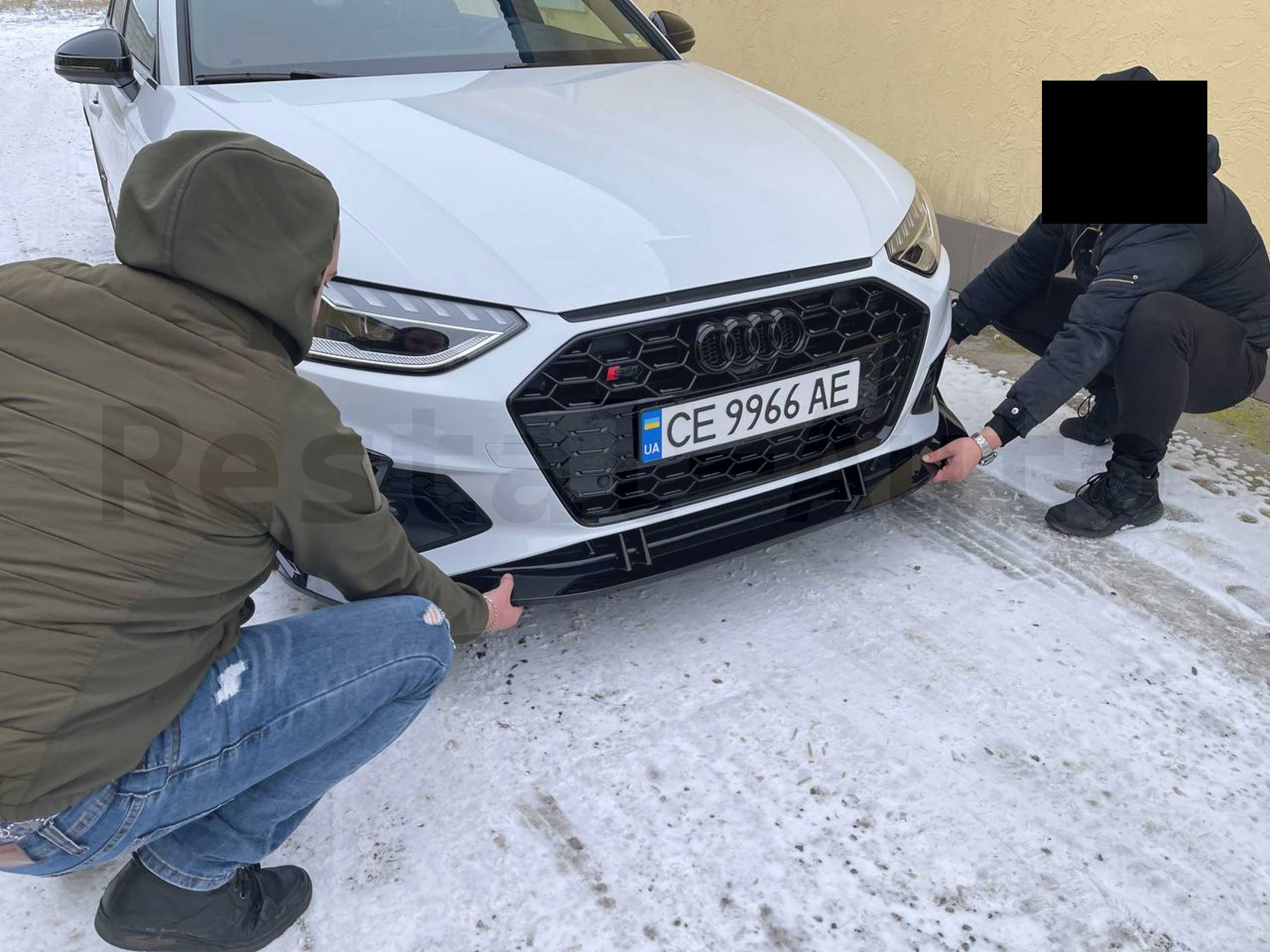 губа на audi a4 b9 lci S4 B9 2020+ Юбка переднего бампера Ауди а4