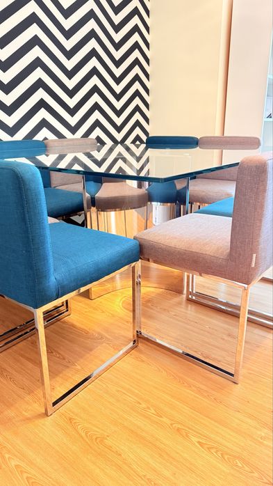 Conjunto de Mesa de jantar e cadeiras Interdesign