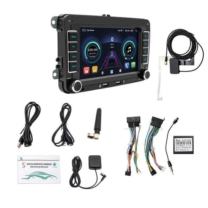 NOWE Radio Android 12 2GB VW Passat Golf Tiguan Skoda Octavia