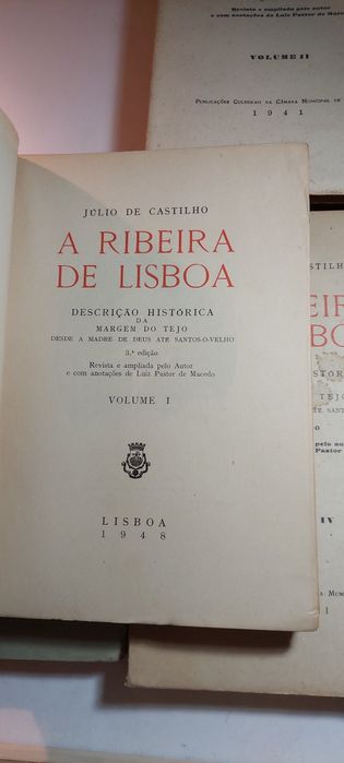 A Ribeira de Lisboa - Júlio de Castilho (5 Volumes - Completo)