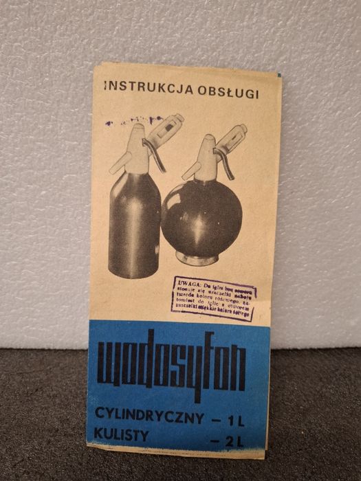 Wodosyfon cylindryczny okrągły instrukcja obsługi prl