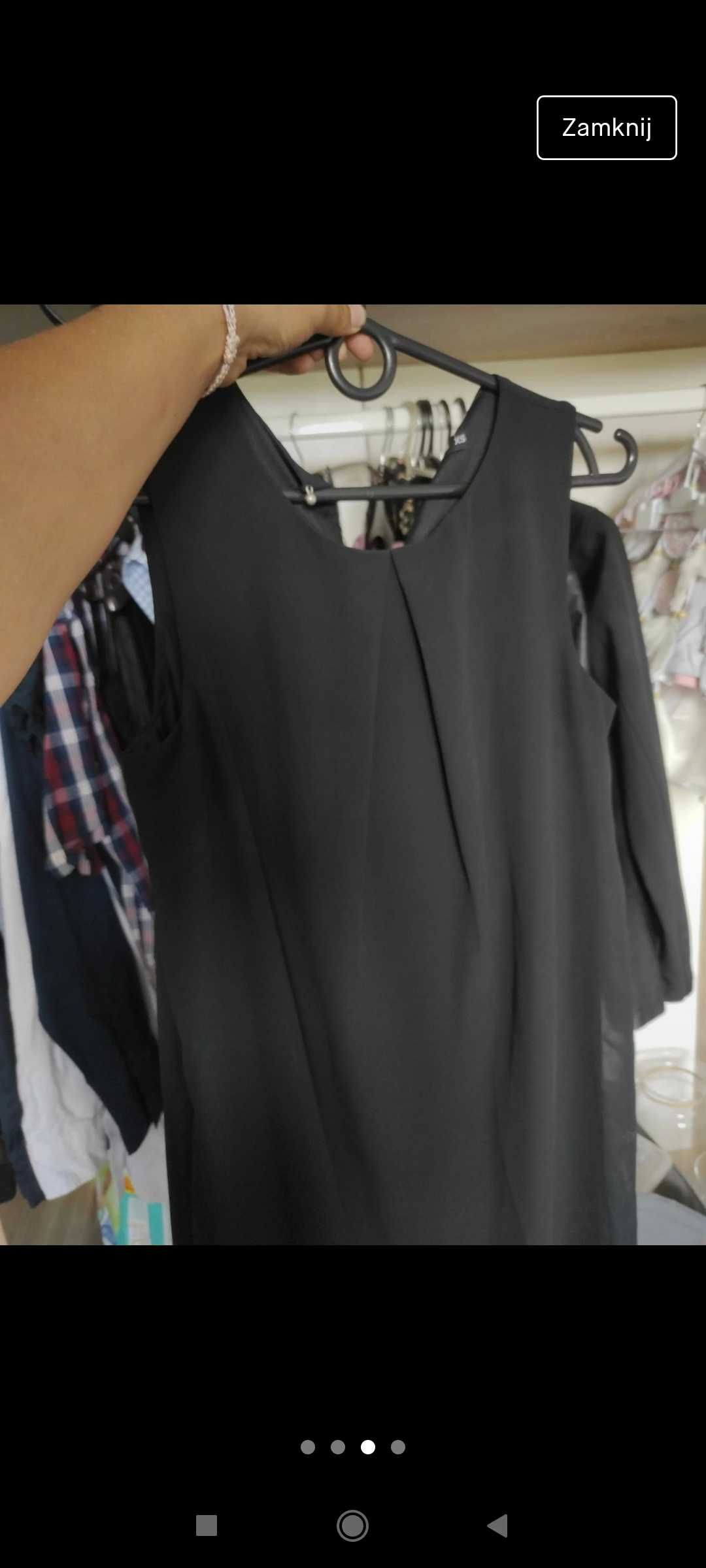 Czarna zwiewna sukienka Terranova r.34