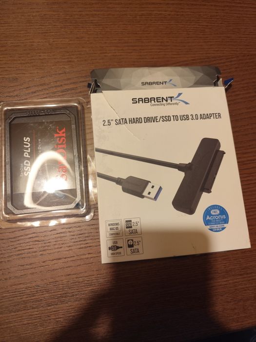 SanDisk SSD 120GB + Sabrent USB Adapter64550697812097121
